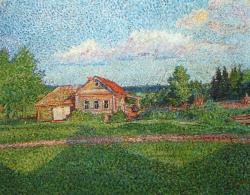Бурлюк Давид Давидович. Пейзаж с домом, 1900-е (ГМИИ РТ)